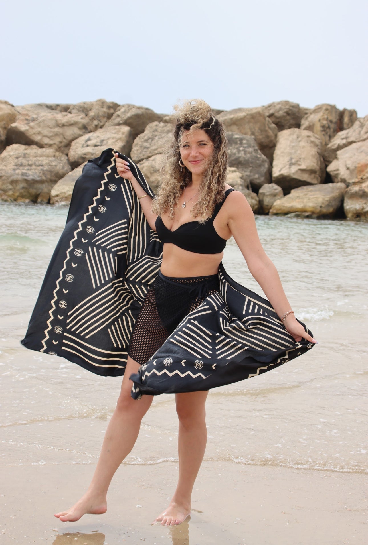 The Black Tribes Sarong - gallabia - BiliBlond Swimwear