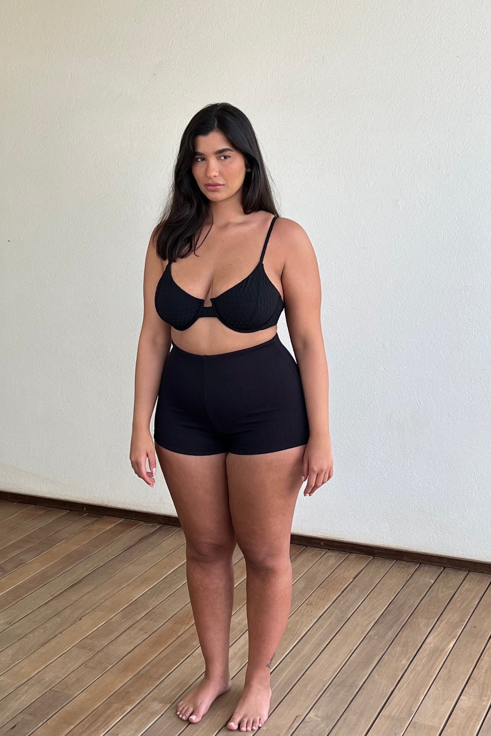 UNDER Daniel pants black RIB - BIKINI -BiliBlond LTD