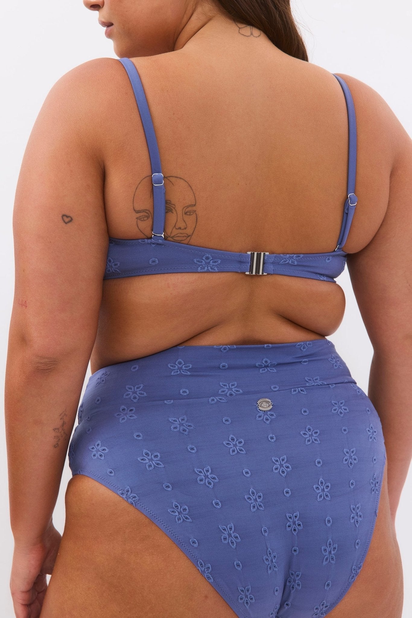 Yumi Bottom Blue Flowers - BIKINI - BiliBlond Swimwear