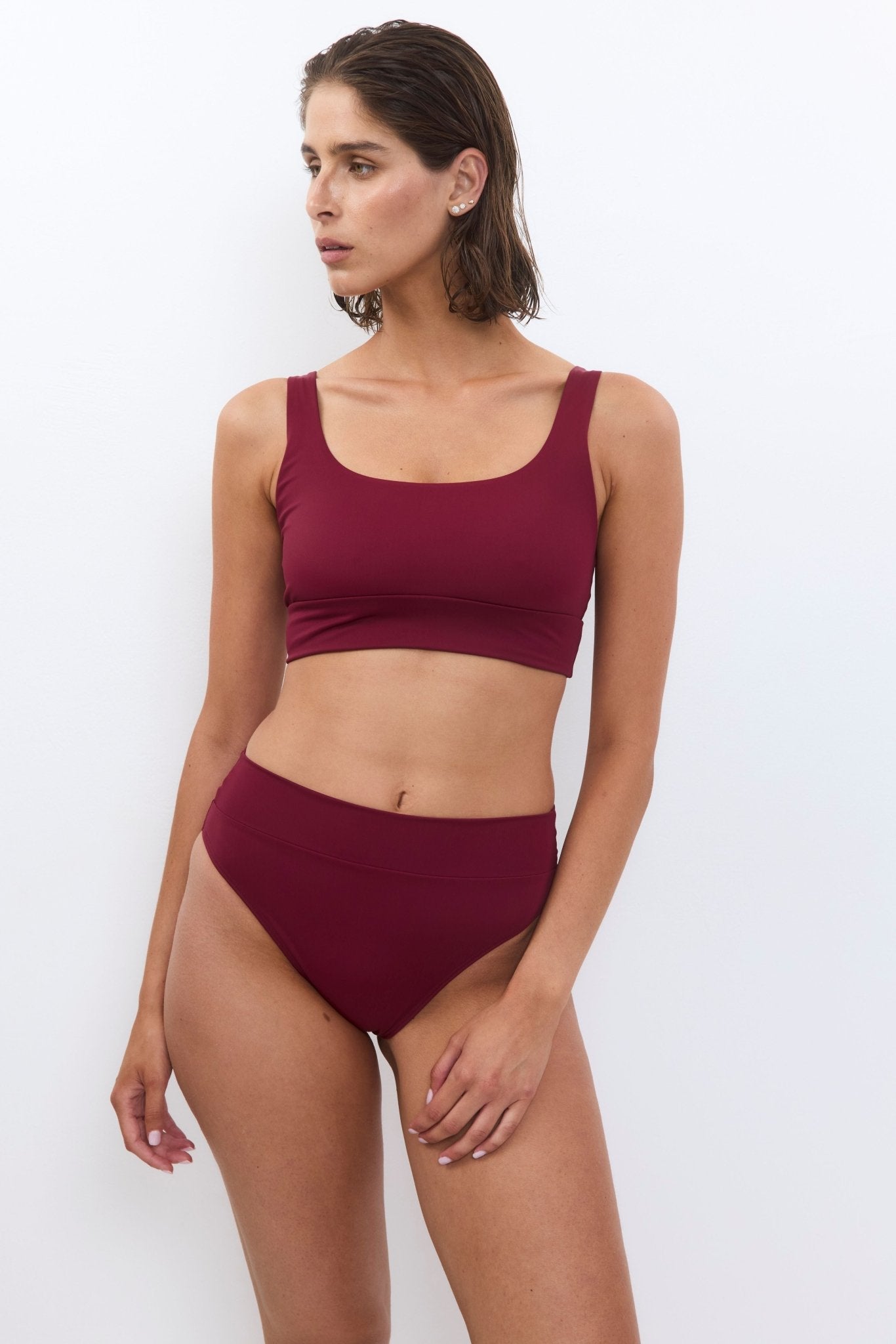 Yumi Bottom Maroon - BIKINI - BiliBlond Swimwear