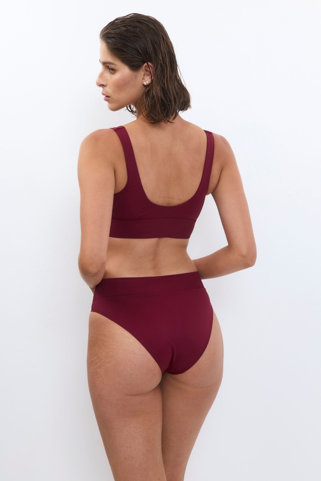 Yumi Bottom Maroon - BIKINI - BiliBlond Swimwear