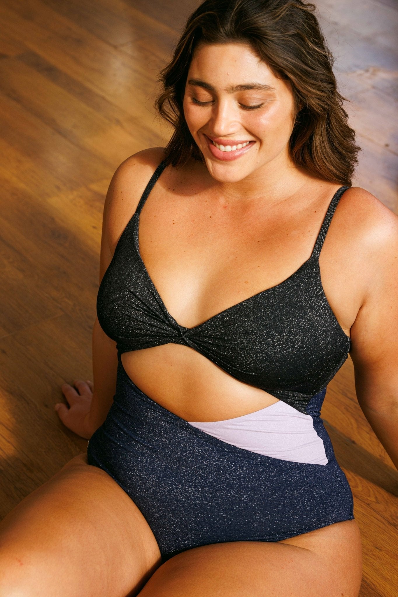 Zodiak Blue Lurex - one piece - BiliBlond Swimwear