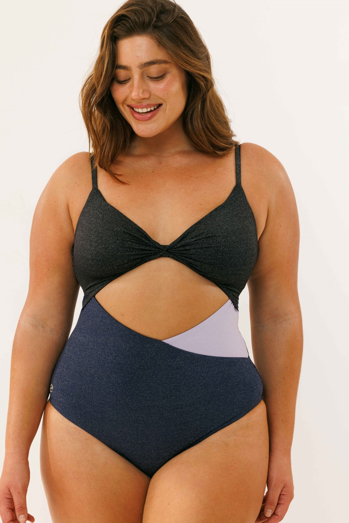 Zodiak Blue Lurex - one piece - BiliBlond Swimwear