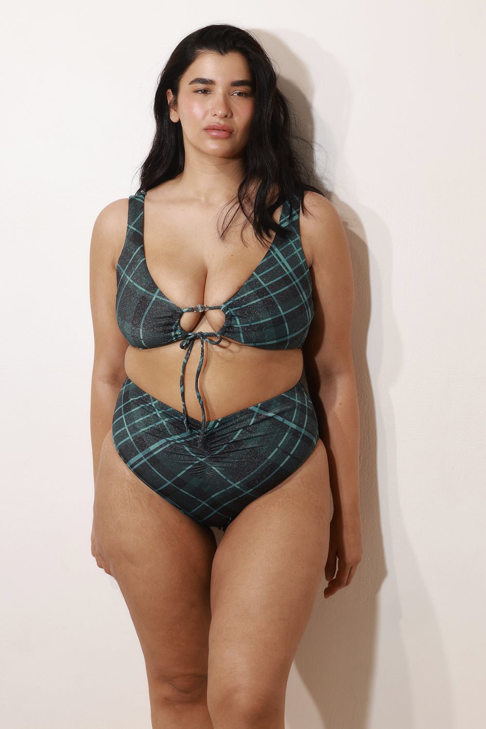 Aruba Bottom Ocean Plaid - BIKINI - BiliBlond Swimwear