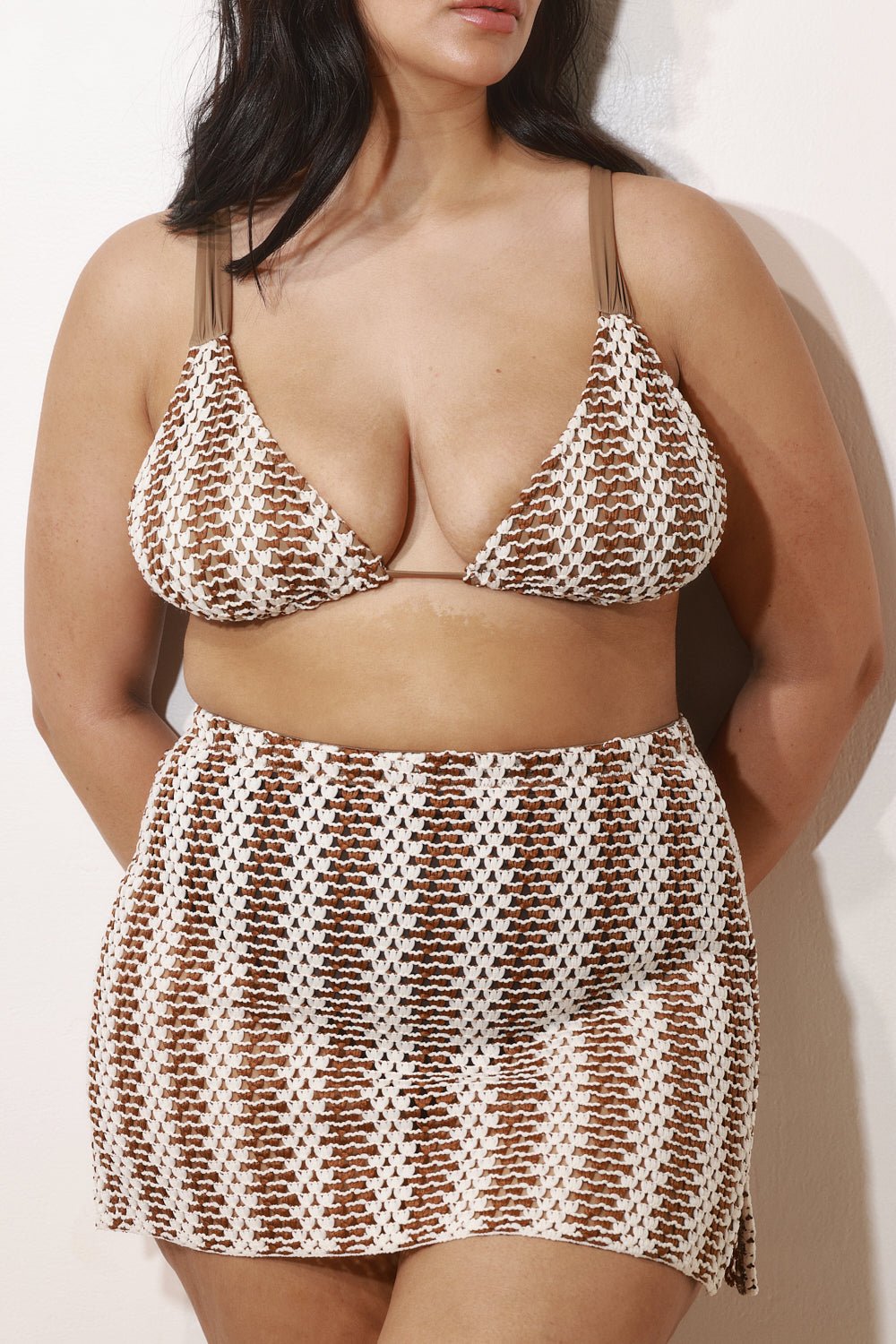 Crochet Skirt Biege - gallabia - BiliBlond Swimwear