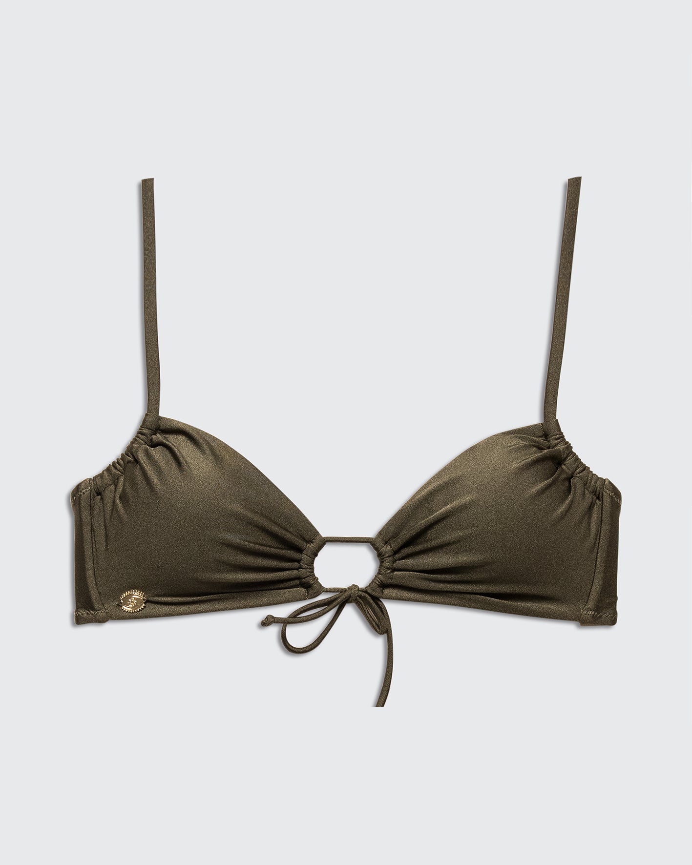 Daniel Top Shiny Olive - BIKINI - BiliBlond Swimwear