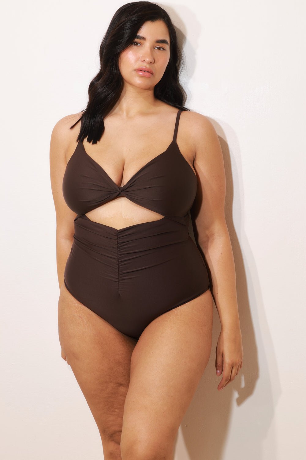 Jordan One-piece Dark Brown - one piece -BiliBlond Swimwear