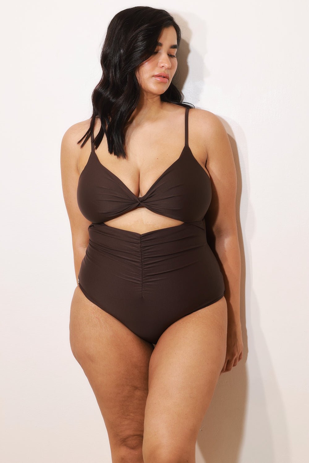 Jordan One-piece Dark Brown - one piece -BiliBlond Swimwear