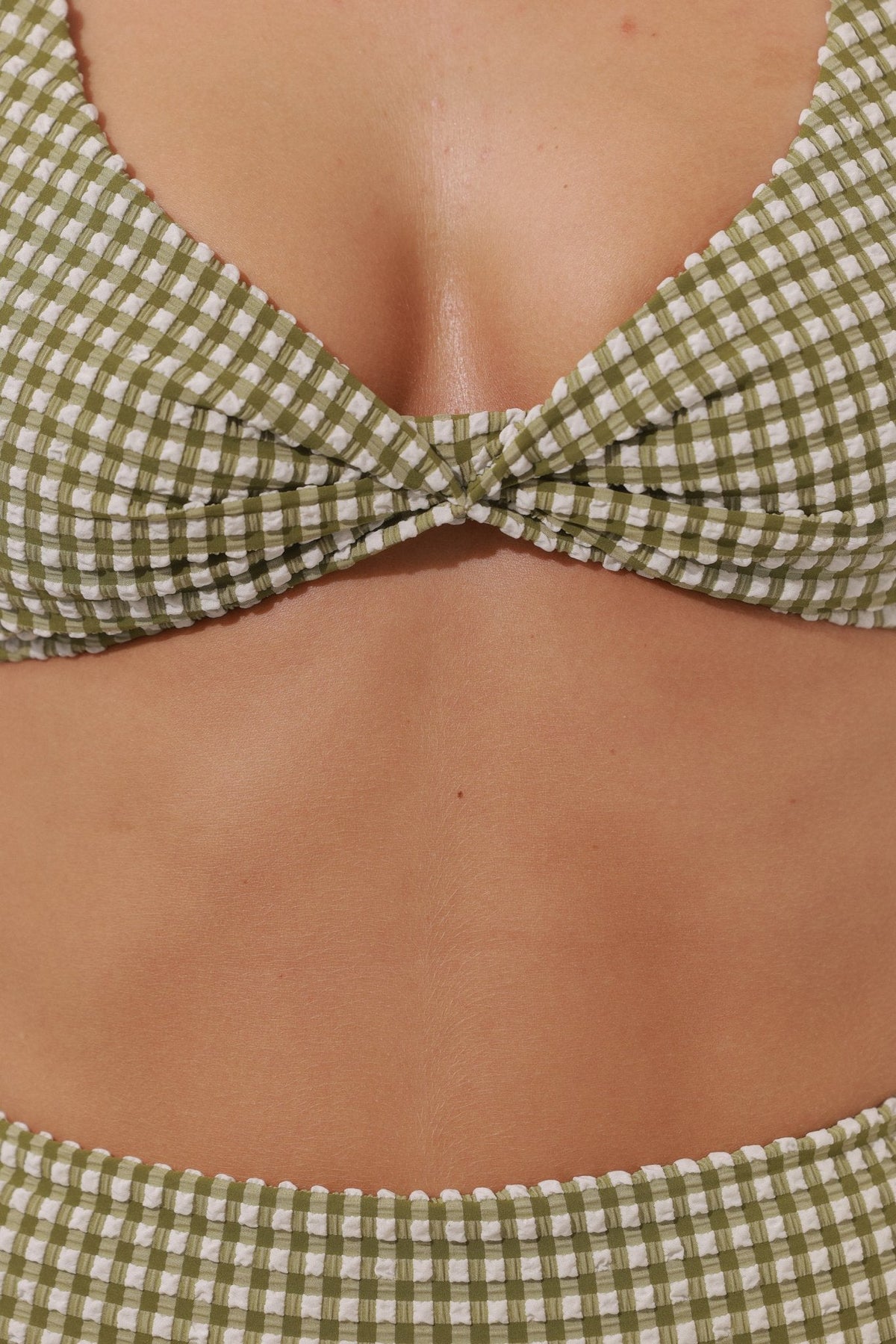 July Top Green Plaid - BIKINI - BiliBlond Swimwear