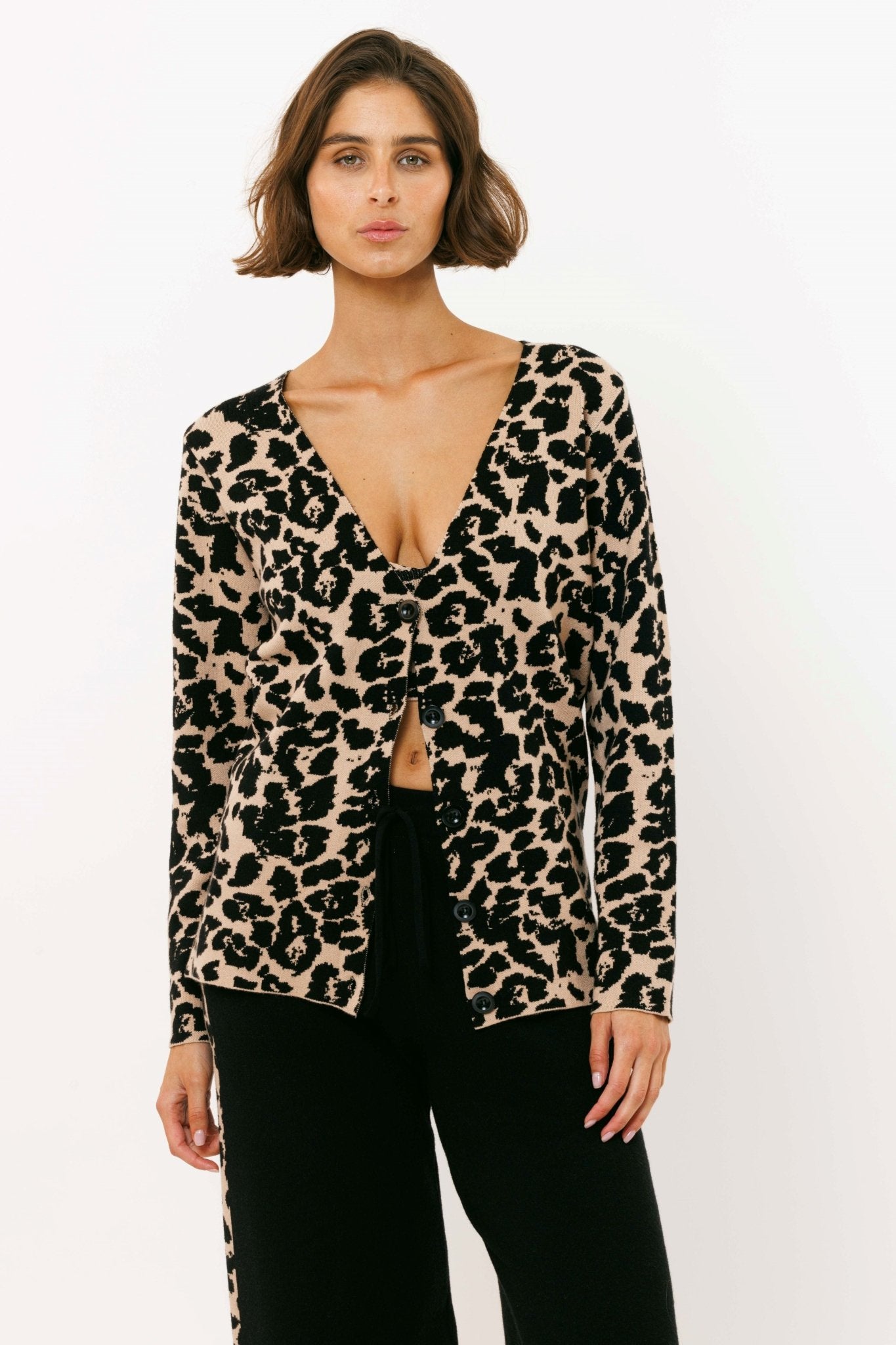 Leopard Cardigan - knit set - BiliBlond Swimwear