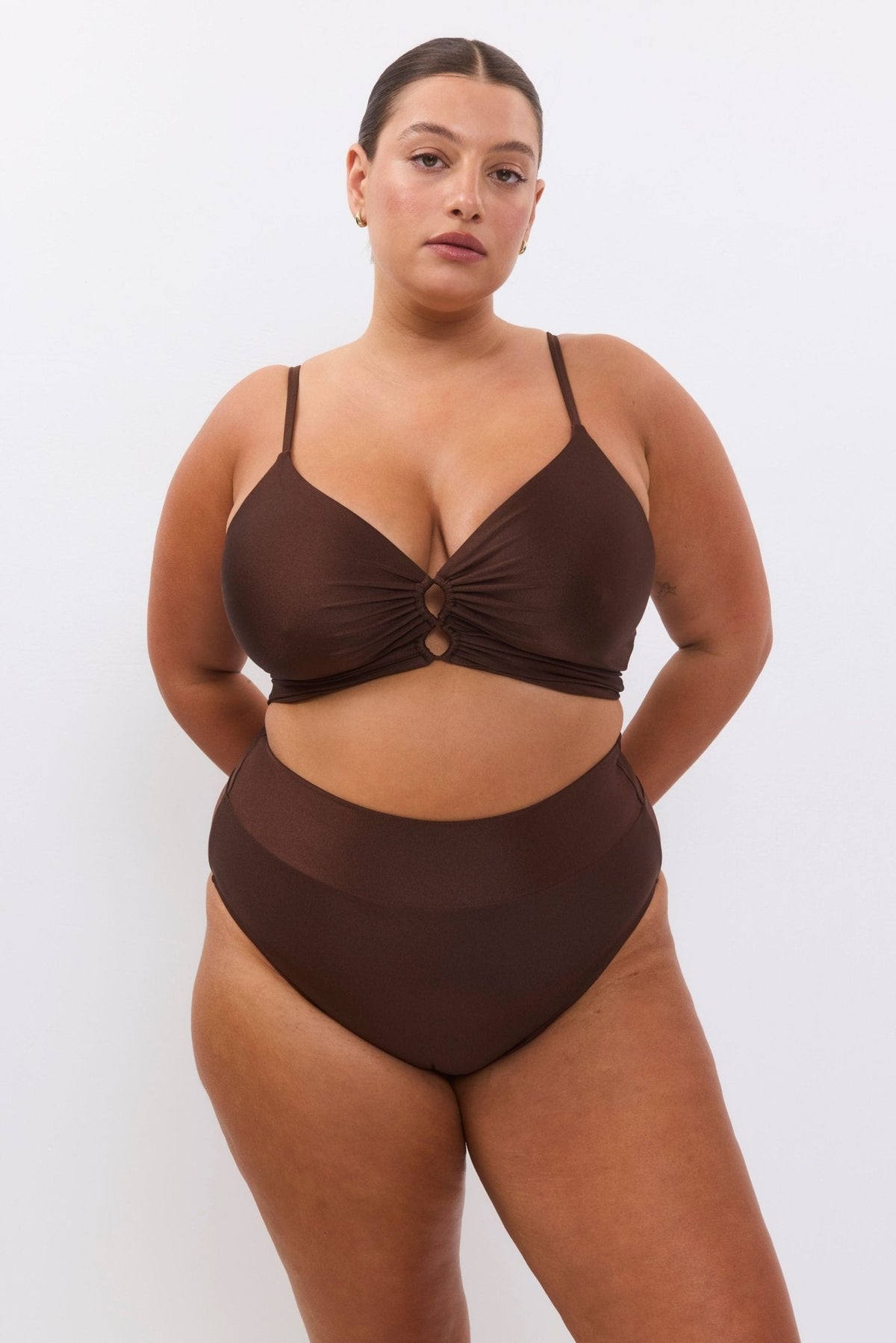 Nyanga Top Dark Brown - BIKINI - BiliBlond Swimwear