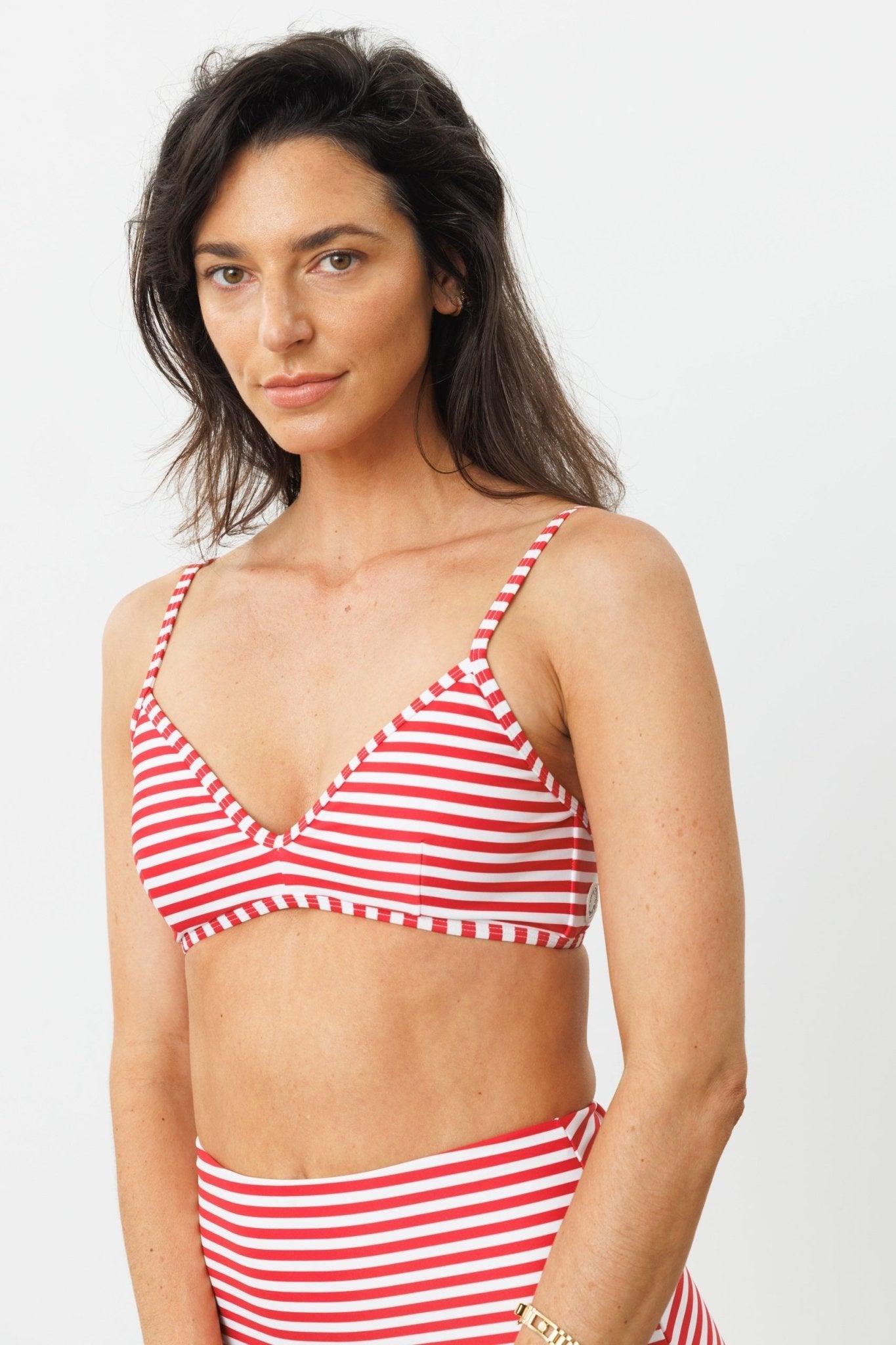 ORCA TOP Red Stripes - BIKINI - BiliBlond Swimwear