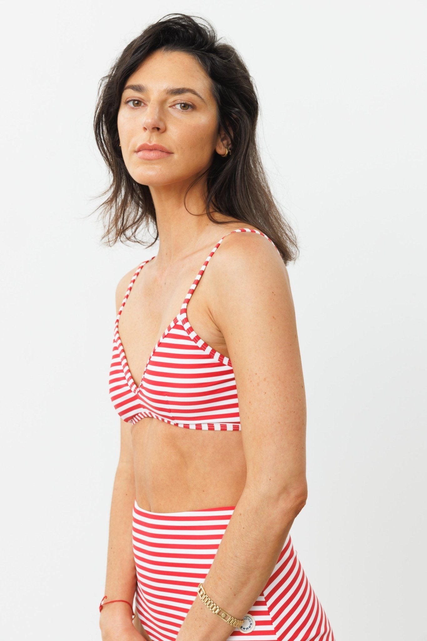 ORCA TOP Red Stripes - BIKINI - BiliBlond Swimwear