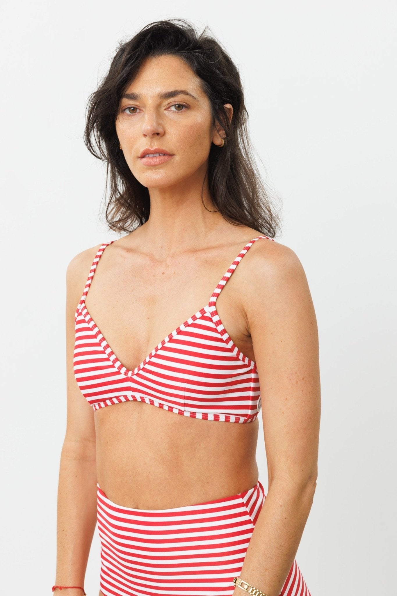 ORCA TOP Red Stripes - BIKINI - BiliBlond Swimwear