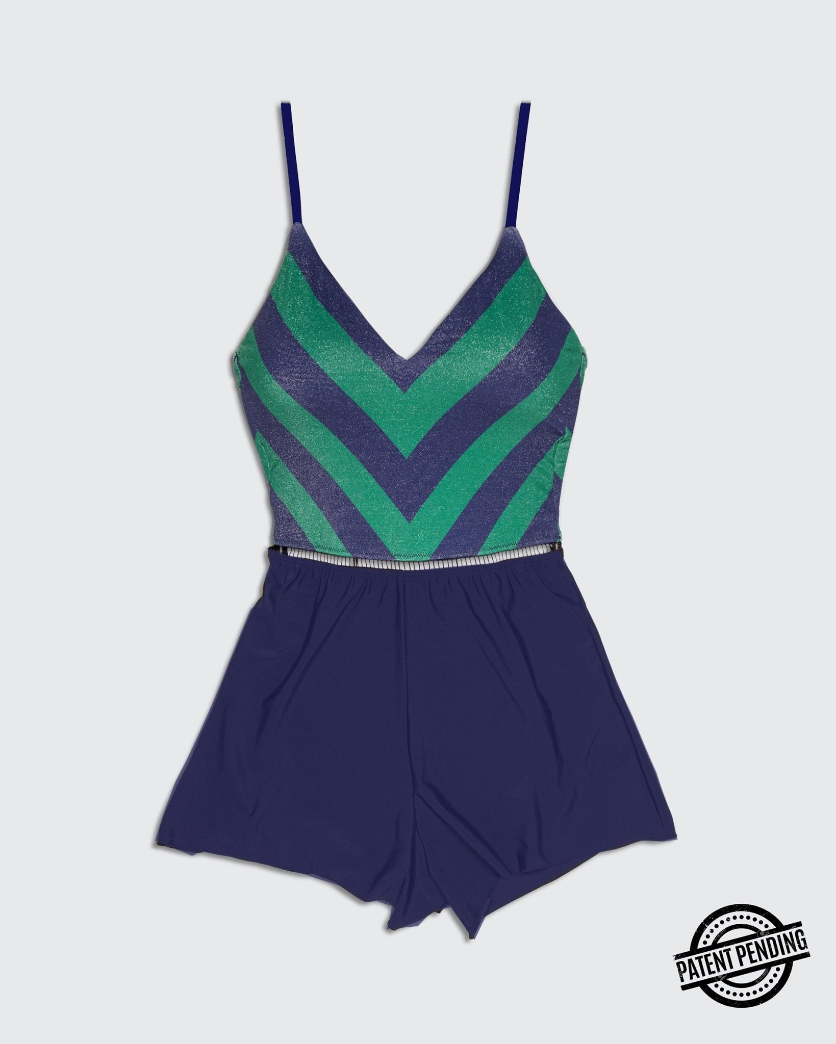 Overall Arava Navy Green Stripes - one piece - BiliBlond Swimwear