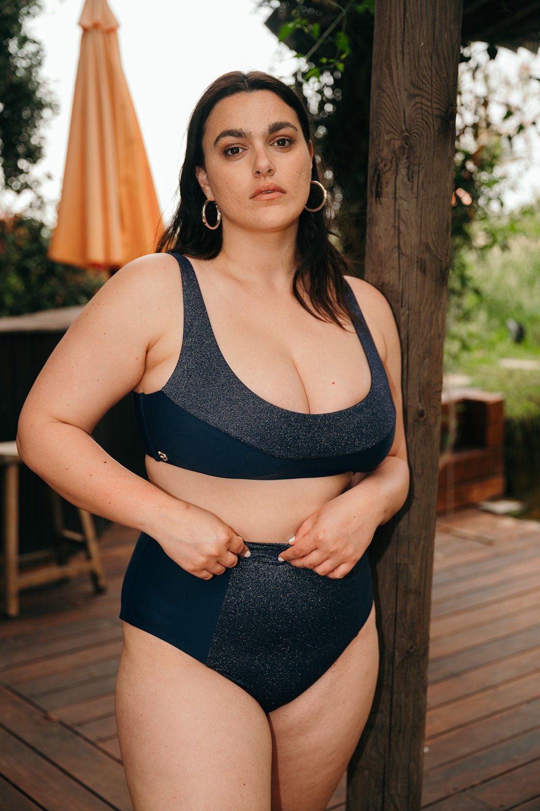 Solar Top navy Lurex - BIKINI - BiliBlond Swimwear