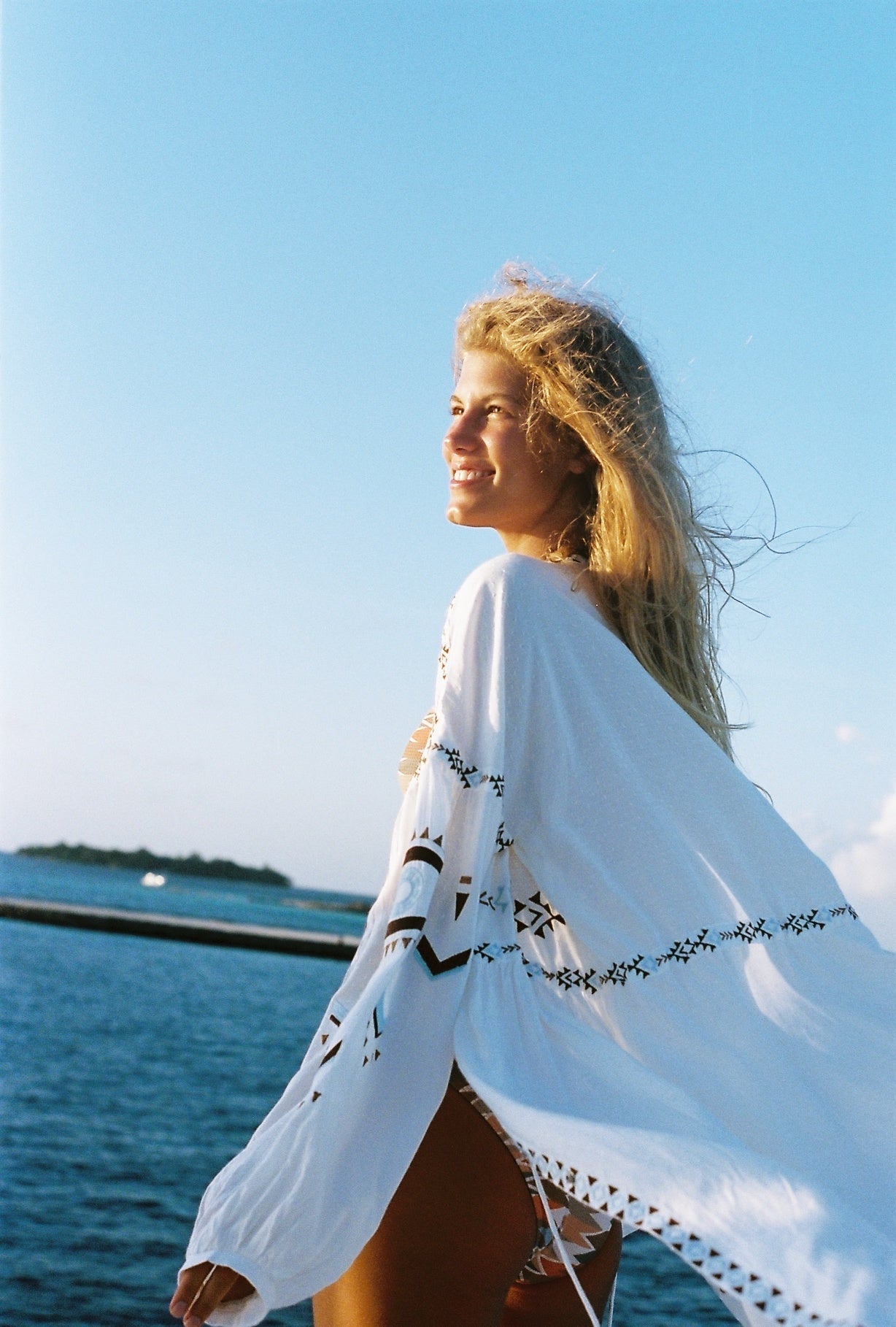 WHITE Embroider Eye Bili Kaftan - gallabia -BiliBlond LTD