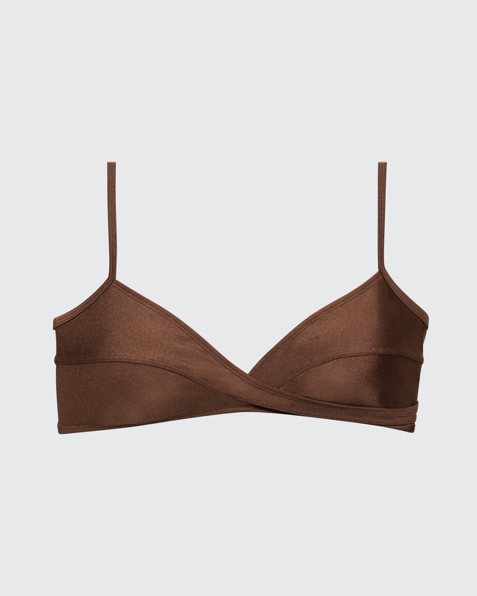 Wrap Top Brown - BIKINI - BiliBlond Swimwear