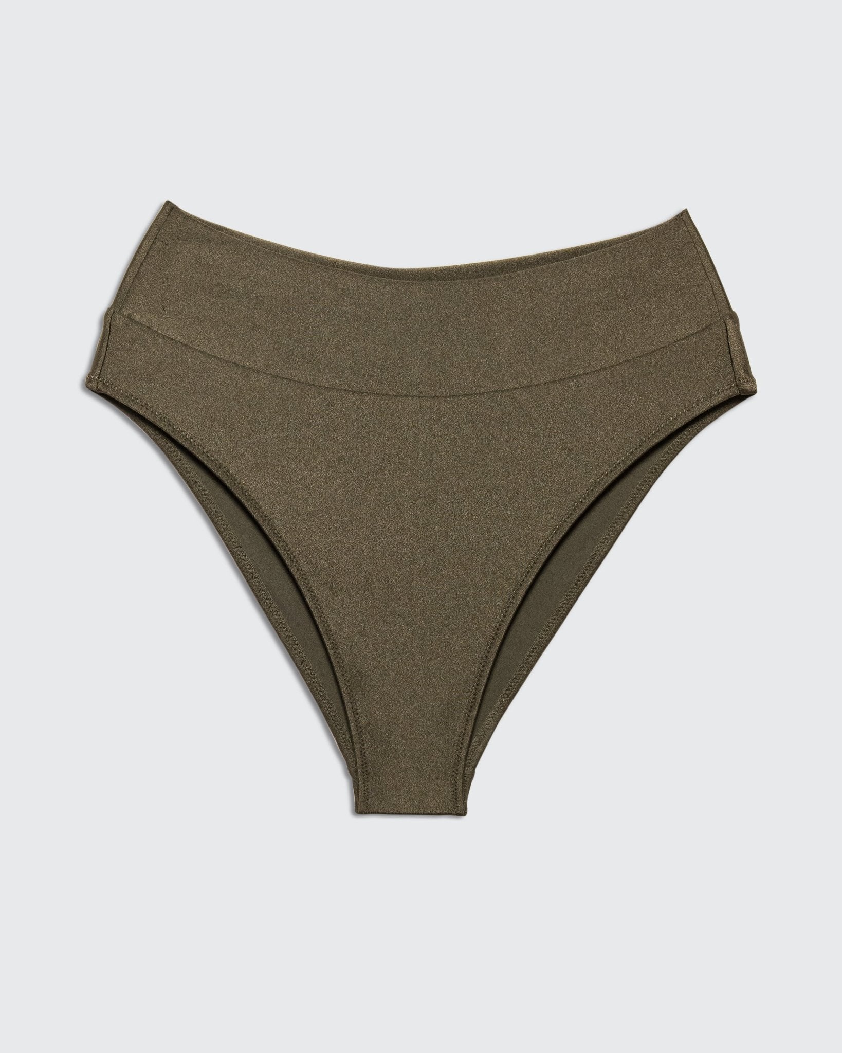 YUMI Bottom Shiny Olive - BIKINI - BiliBlond Swimwear