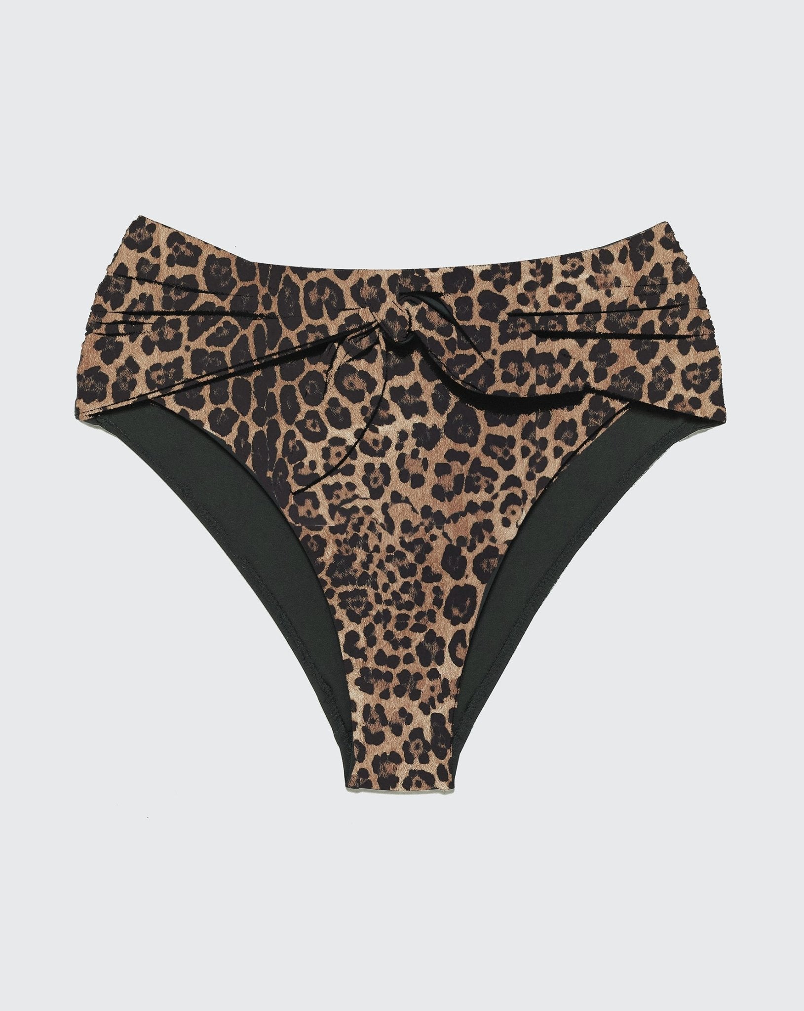 Bikini bottom Leopard print - Tie Belt
